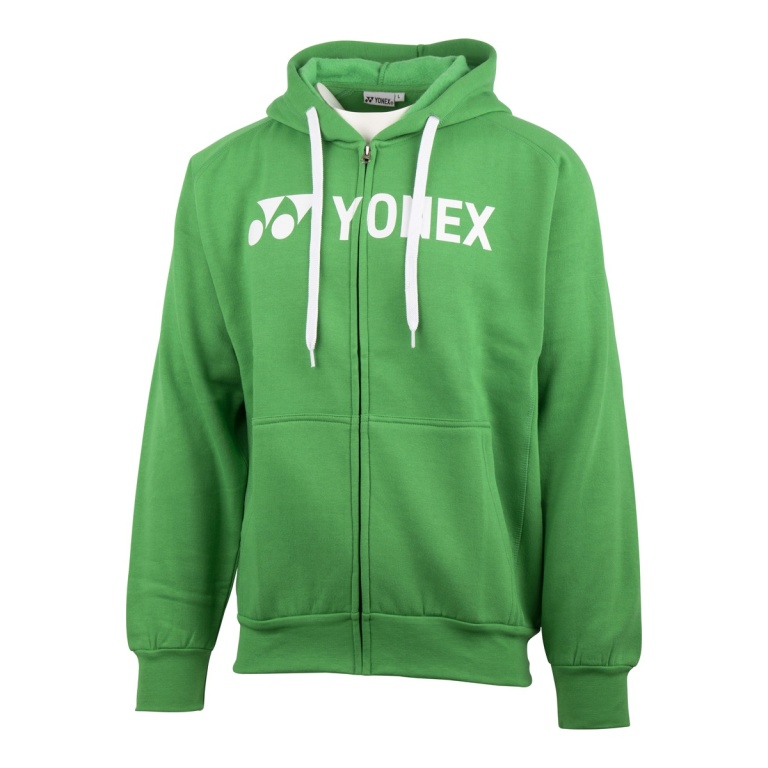 Yonex Full-Zip Logo Hoodie (Cotton Blend) green Men's